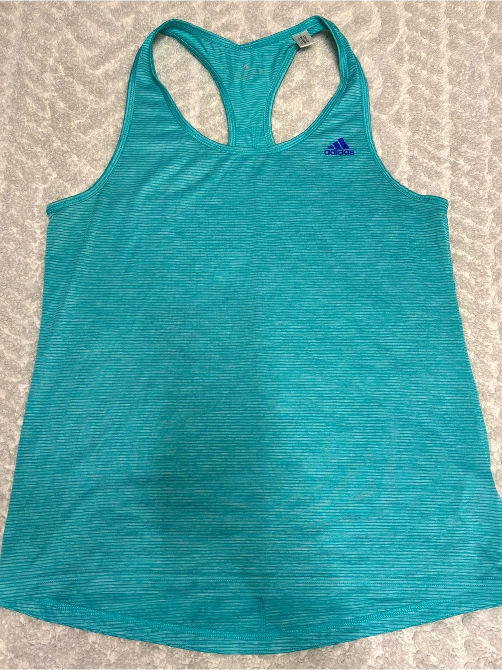 ADIDAS Women’s Teal Striped Racerback Tank